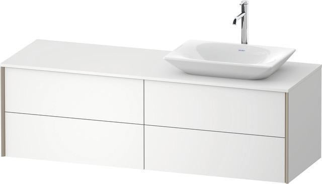 Duravit XVIU Waschtischunterbau 1600x550mm Champagner Matt mit Konsolenplatte