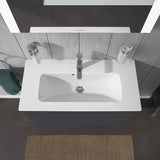 DURAVIT ME by Starck Möbelwaschtisch 830 mm Weiß Seidenmatt mit Überlauf und 1 Hahnloch