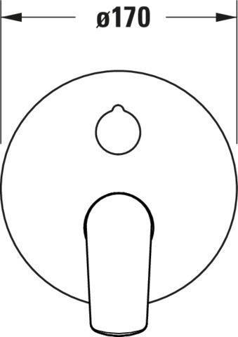Duravit No.1 Einhebel-Wannenmischer Unterputz mit Keramikmischsystem und Umstellventil in Chrom