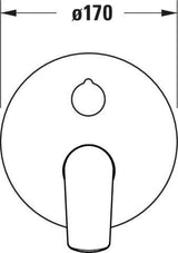 Duravit No.1 Einhebel-Wannenmischer Unterputz mit Keramikmischsystem und Umstellventil in Chrom