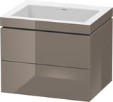 Duravit L-Cube Waschtischset mit Vero Air 500x600x480 mm, 2 Schubkästen, Graphit Matt