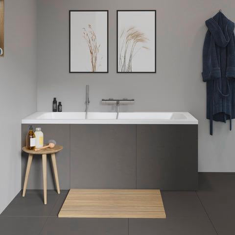 DURAVIT D-Code Einbau-Badewanne 1700x750 mm Weiß mit Überlauf und 1 Rückenschräge