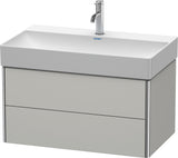Duravit XSquare Waschtischunterbau 784 mm betongrau matt mit 2 Schubkästen und Tip-On-Technik