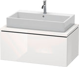 DURAVIT L-Cube Waschtischunterbau 920 mm betongrau matt mit 1 Auszug und Tip-on-Technik