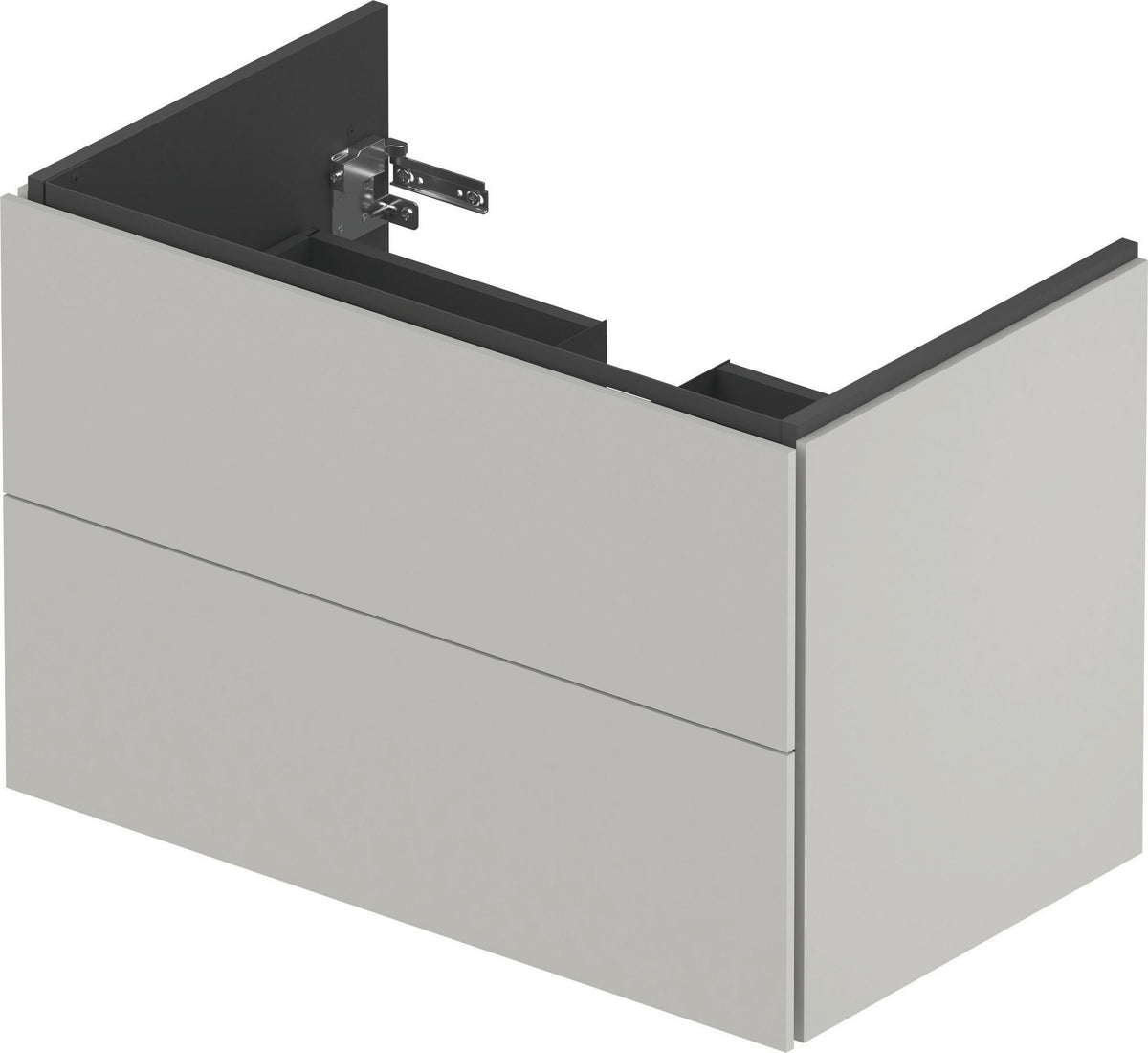 Duravit L-Cube Waschtischunterbau 820 mm taupe matt mit 2 Schubkästen und Tip-On-Technik
