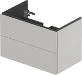Duravit L-Cube Waschtischunterbau 820 mm taupe matt mit 2 Schubkästen und Tip-On-Technik