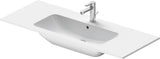 DURAVIT ME by Starck Möbelwaschtisch 1230 mm Weiß Seidenmatt mit Überlauf und 1 Hahnloch