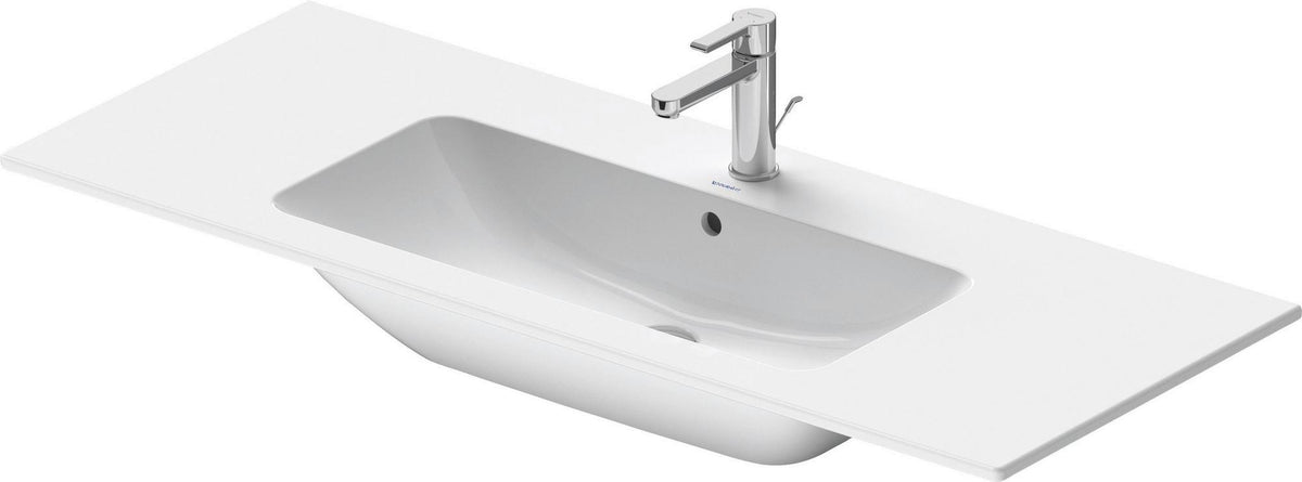 DURAVIT ME by Starck Möbelwaschtisch 1230 mm Weiß mit Überlauf und 2 Hahnlöchern
