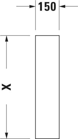 DURAVIT Standsäule Starck 3 aus Keramik, 210x150x705 mm, weiß, eckig, bodenstehend