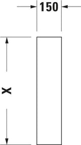 DURAVIT Standsäule Starck 3 aus Keramik, 210x150x705 mm, weiß, eckig, bodenstehend