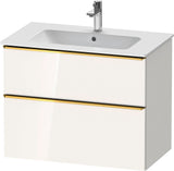 Duravit D-Neo Waschtischunterbau 810 mm betongrau matt mit Soft-Close-Auszug