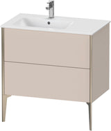Duravit XViu Waschtischunterbau bodenstehend 810 mm mit 2 Auszügen, weiß matt, Tip-On Technik