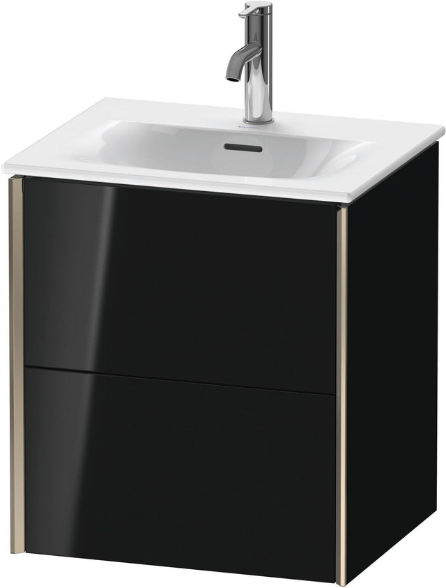 DURAVIT XViu Waschtischunterbau wandhängend 510 mm 2 Schubladen schwarz hochglanz