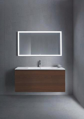 Duravit L-Cube Waschtischunterbau 1220 mm taupe matt mit 2 Schubkästen und Tip-On-Technik