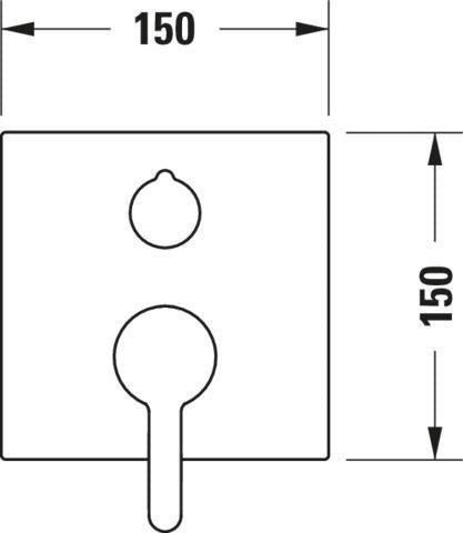 DURAVIT C.1 Einhebel-Wannenmischer Unterputz – Keramikmischsystem, Schwarz Matt