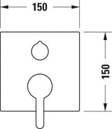 DURAVIT C.1 Einhebel-Wannenmischer Unterputz – Keramikmischsystem, Schwarz Matt