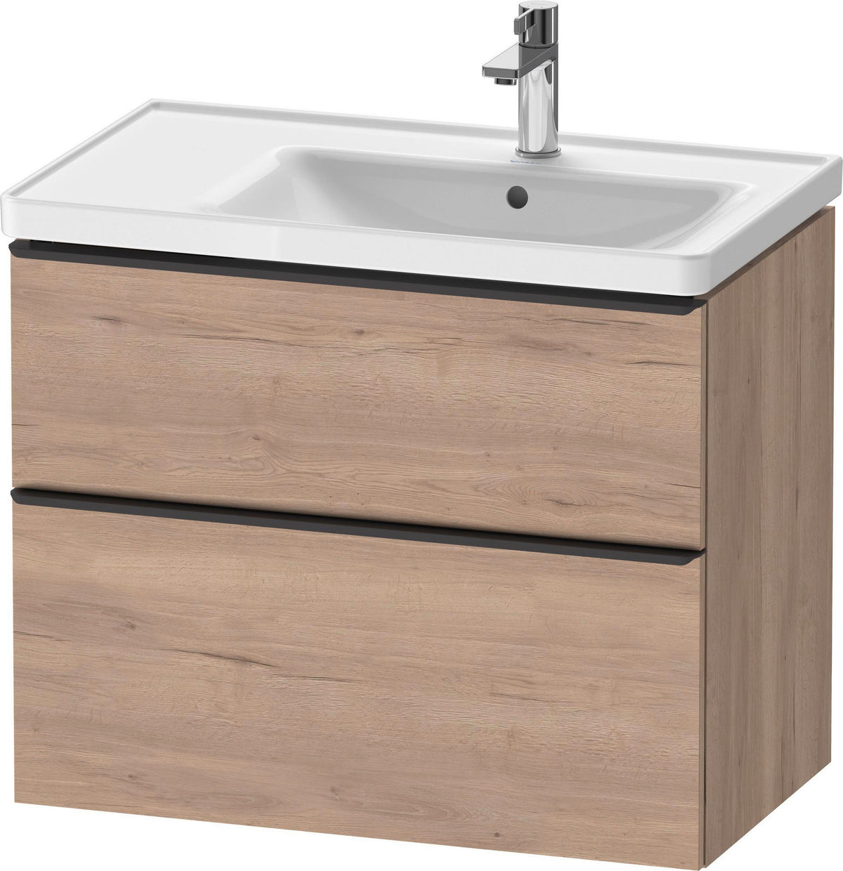 Duravit D-Neo Waschtischunterbau 784 mm Eiche Schwarz Bronze, wandhängend, 1 Auszug