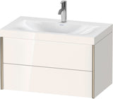 DURAVIT XViu c-bonded Waschtischset 800 mm wandhängend mit 2 Schubkästen und Tip-on-Technik