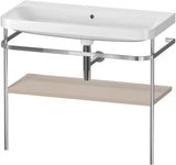 Duravit Happy D.2 c-shaped Waschtischset mit Metallkonsole, 975 mm, Taupe