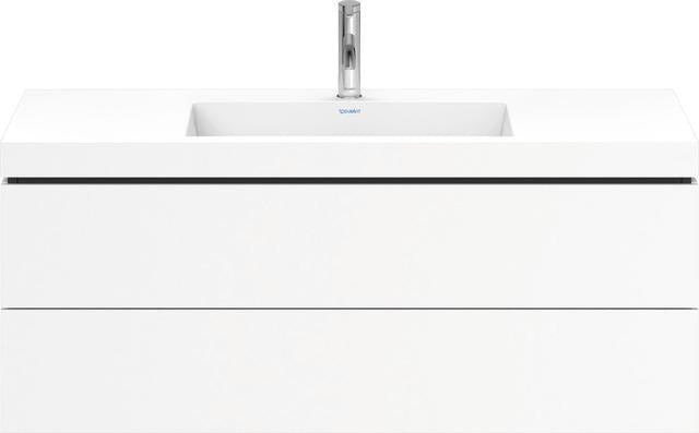 Duravit L-Cube Waschtischset 1200 mm mit Vero Air Möbelwaschtisch, 2 Schubkästen, 1 Hahnlochbank, s-matt