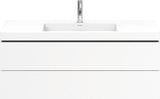 Duravit L-Cube Waschtischset 1200 mm mit Vero Air Möbelwaschtisch, 2 Schubkästen, 1 Hahnlochbank, s-matt