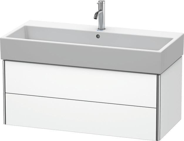 DURAVIT XSquare Waschtischunterbau 984 mm mit 2 Schubkästen, Seitenteile s-matt, Eiche-Ausführung