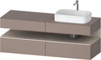basalt matt / Nische taupe supermatt, mit Siphonausschnitt und Schürze / sonstige