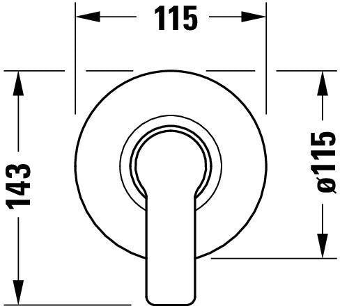 Duravit D-Code 2.0 Einh.-Brausemischer Unterputz Set Keramikmischsystem Schwarz Matt