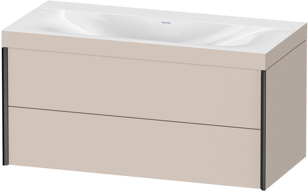 DURAVIT XViu c-bonded Waschtischunterbauset 1000 mm mit 2 Schubkästen, Push-Open und Soft-Close
