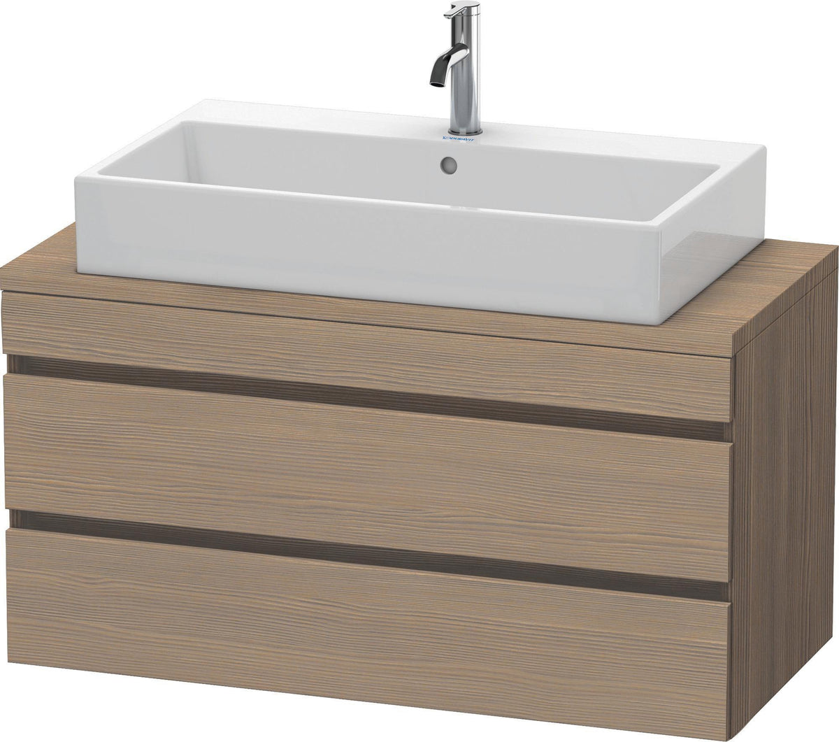 DURAVIT DuraStyle Konsolenwaschtischunterbau 1000 mm Eiche Terra/Weiß Matt mit 2 Schubkästen