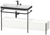Duravit Waschtischset Happy D.2 Plus 1600x490mm Taupe Supermatt mit Hahnloch und Handtuchhalter