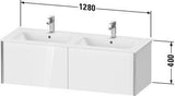 Duravit Waschtischunterbau XVIU 1280x400x480mm 2 Auszüge Ahorn rechts matt