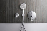 DURAVIT C.1 Wanneneinlauf 205 mm rund, Schwarz Matt, Wandmontage, mit Strahlregler