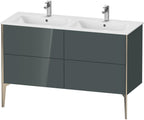 dolomiti grey hochglanz / Mitteldichte Faserplatte (MDF) / Ausz.champagner