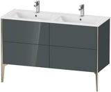 DURAVIT XViu Waschtischunterbau bodenstehend 1280 mm, 4 Auszüge, weiß matt – Tip-On