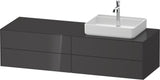 DURAVIT White Tulip Konsolen-Waschtischunterbau 1600 mm mit 4 Schubkästen und LED-Innenbeleuchtung