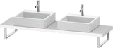 DURAVIT L-Cube Konsole Compact 2 Aussparungen, 480 mm tief, weiß matt – variable Breite