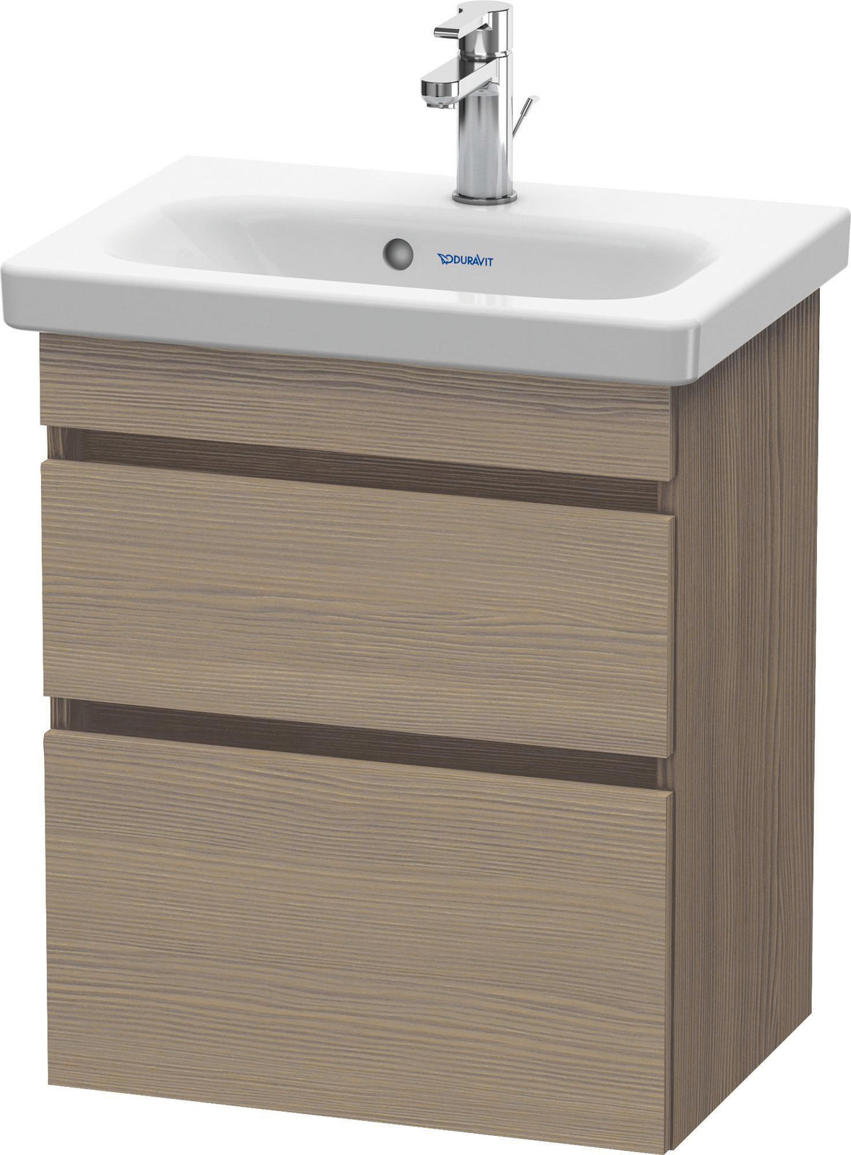 DURAVIT DuraStyle Waschtischunterbau wandhängend 610x500x370 mm Eiche Terra/Weiß Matt