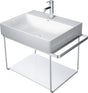Duravit DuraSquare Metallkonsole mit Handtuchhalter links/rechts in Chrom – 665 mm