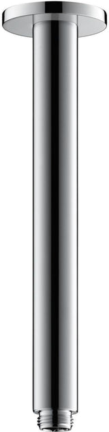 DURAVIT Brausearm Decke L325mm rund Schwarz Matt – Messing, 1/2 Zoll, mit Rosette