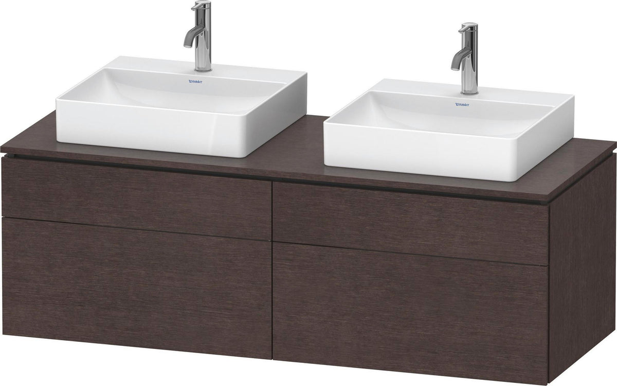 DURAVIT L-Cube Waschtischunterbau 1420 mm Taupe supermatt mit Tip-on und Soft-Close