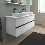 DURAVIT Sivida Konsolenwaschtischunterbau 1315 mm, bodenstehend, Weiß Matt, 2 Schubkästen