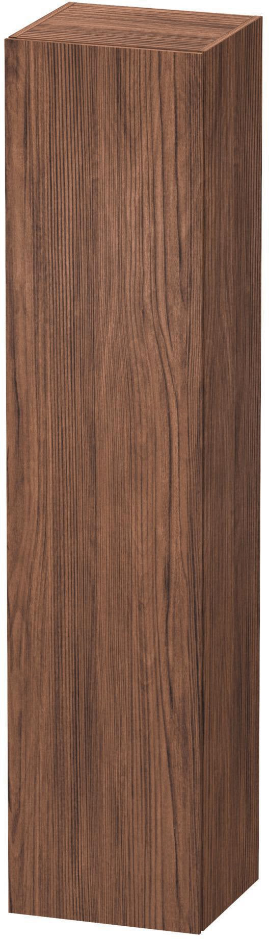 Duravit Hochschrank L-Cube 363x400x1760mm 1 Tür rechts Nussbaum Dunkel – Wandhängend mit Soft-Close