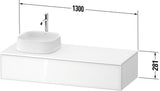 DURAVIT Zencha Konsolen-Waschtischunterbau 1300 mm Eiche Anthrazit mit Auszug