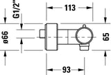 DURAVIT Brausethermostat Aufputz Bronze Gebürstet – Thermostatkartusche, 2 Griffe, DN 15