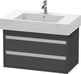 DURAVIT Ketho Waschtischunterbau wandhängend 800 mm basalt matt mit 2 Schubkästen