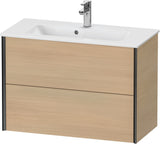 DURAVIT XViu Waschtischunterbau wandhängend 810 mm, 2 Schubladen, champagner matt/weiß matt