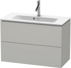 betongrau matt / Spanplatte / 2 Schubkästen