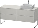 DURAVIT XSquare Waschtischunterbau bodenstehend 1600 mm betongrau matt mit 4 Auszügen