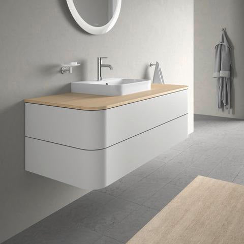 DURAVIT Aufsatzbecken Happy D.2 Plus 500 mm Weiß mit Überlauf und Hahnlochbank